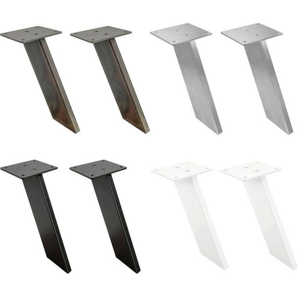 Natural Goods Berlin Wandregalhalter Barknsole SCHRÄG, 2-tlg., Tresenfuß, Konsole für Theken, Schränke, Aufsatzstütze, Schwarz