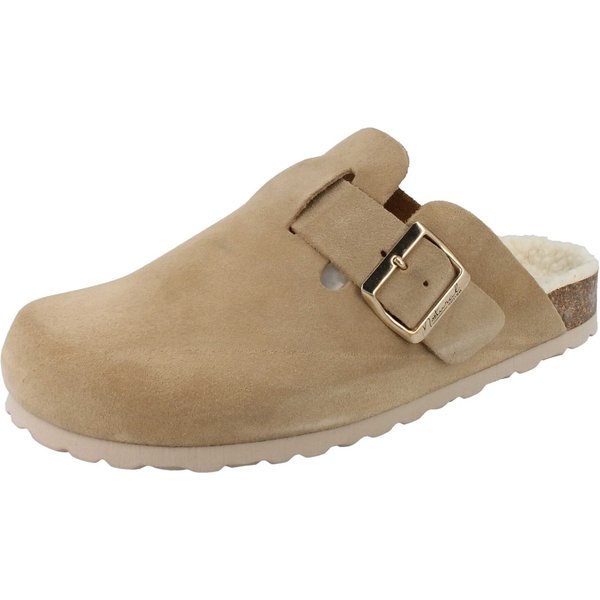 natural Sense NATURAL SENSE Damen Clog beige Veloursleder Warmfutter - Größe: 37 Clog