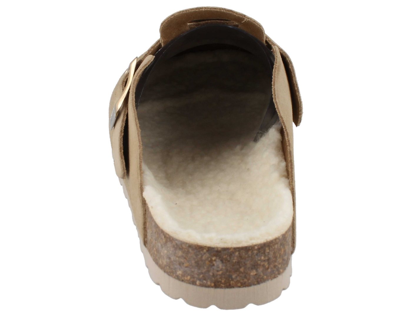 natural Sense NATURAL SENSE Damen Clog beige Veloursleder Warmfutter - Größe: 37 Clog – Bild 3 von 5