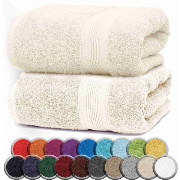 NatureMark Badetuch 2er-Set Frottier Badetücher 100x150cm, 100% Baumwolle (2-St), Premium Qualität, BADETUCH, Bade-Handtuch, 100x150cm