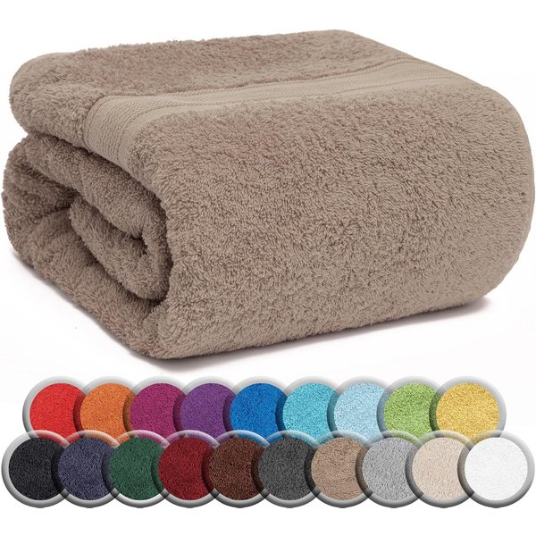 NatureMark Saunatuch Frottier Saunatücher 80x200cm, 100% Baumwolle (1-St), Premium Qualität SAUNATUCH Sauna-Handtuch, 80x200cm, Sand