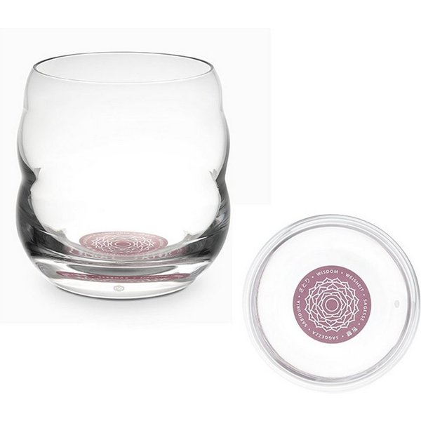 Natures-Design Glas Mythos Chakra Kronen, Affirmation Weisheit 0,25l, bleifreies Glas