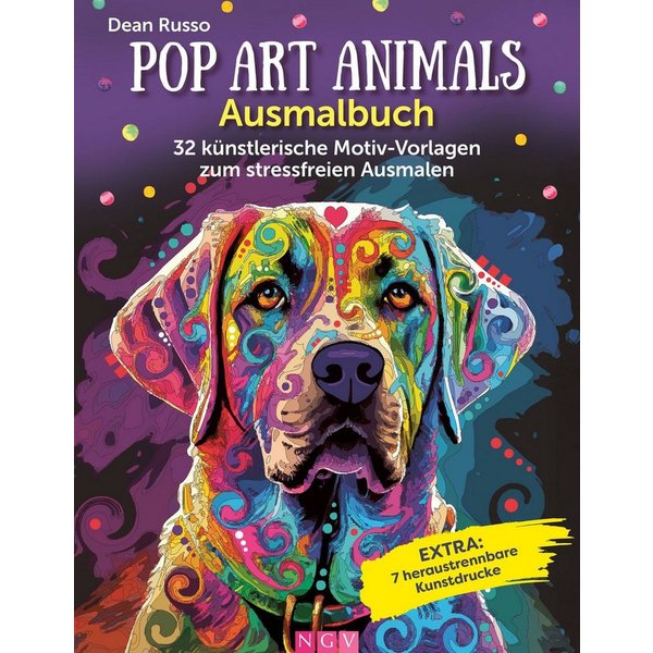 Pop Art Animals - Ausmalbuch 32 künstlerische Motiv-Vorlagen zum stres / diverse