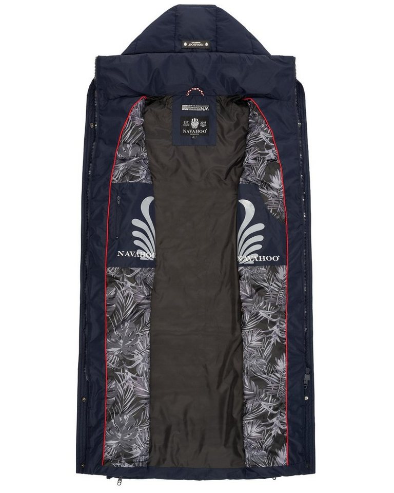 Navahoo Steppweste Brezelchen Warme, lange Damen Outdoor-Weste mit Kapuze – Bild 4 von 5