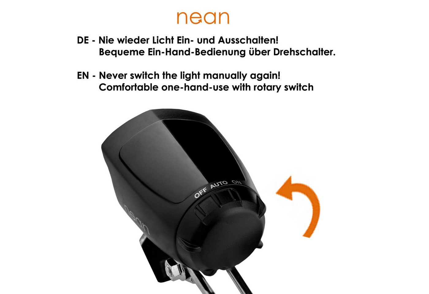 nean Fahrrad-Frontlicht Dynamo, mit Lichtautomatik, Standlicht und Reflektor, 70 LUX – Bild 3 von 5