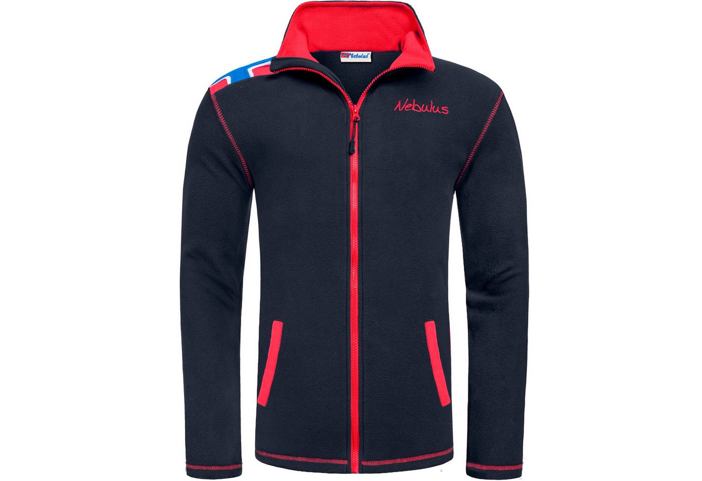 Nebulus Fleecejacke CHALSEA, P6731 - Herren, schwarz-rot, XXL – Bild 2 von 5