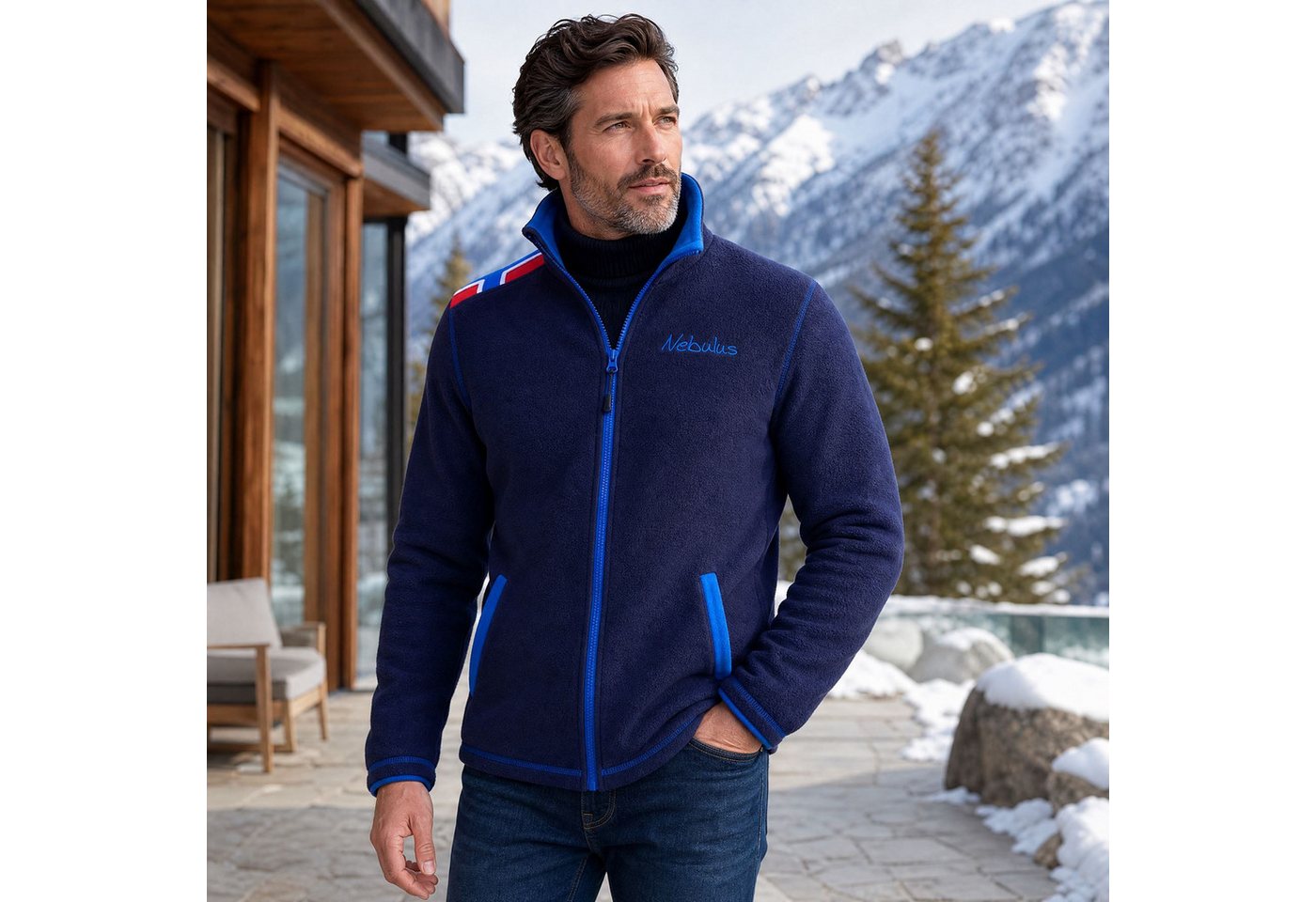 Nebulus Fleecejacke CHALSEA, P6732 - Herren, navy-kobalt, L – Bild 5 von 5