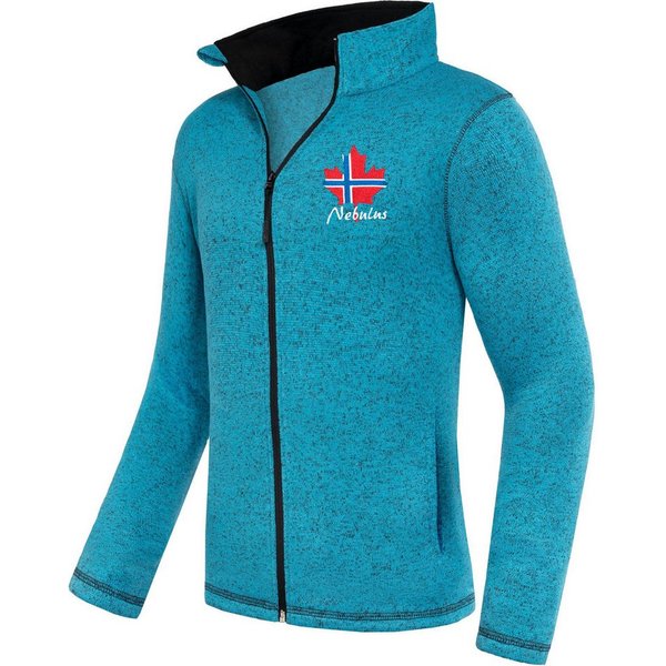 Nebulus Fleecejacke CHIOS, P5180 - Herren, türkis-schwarz, XL