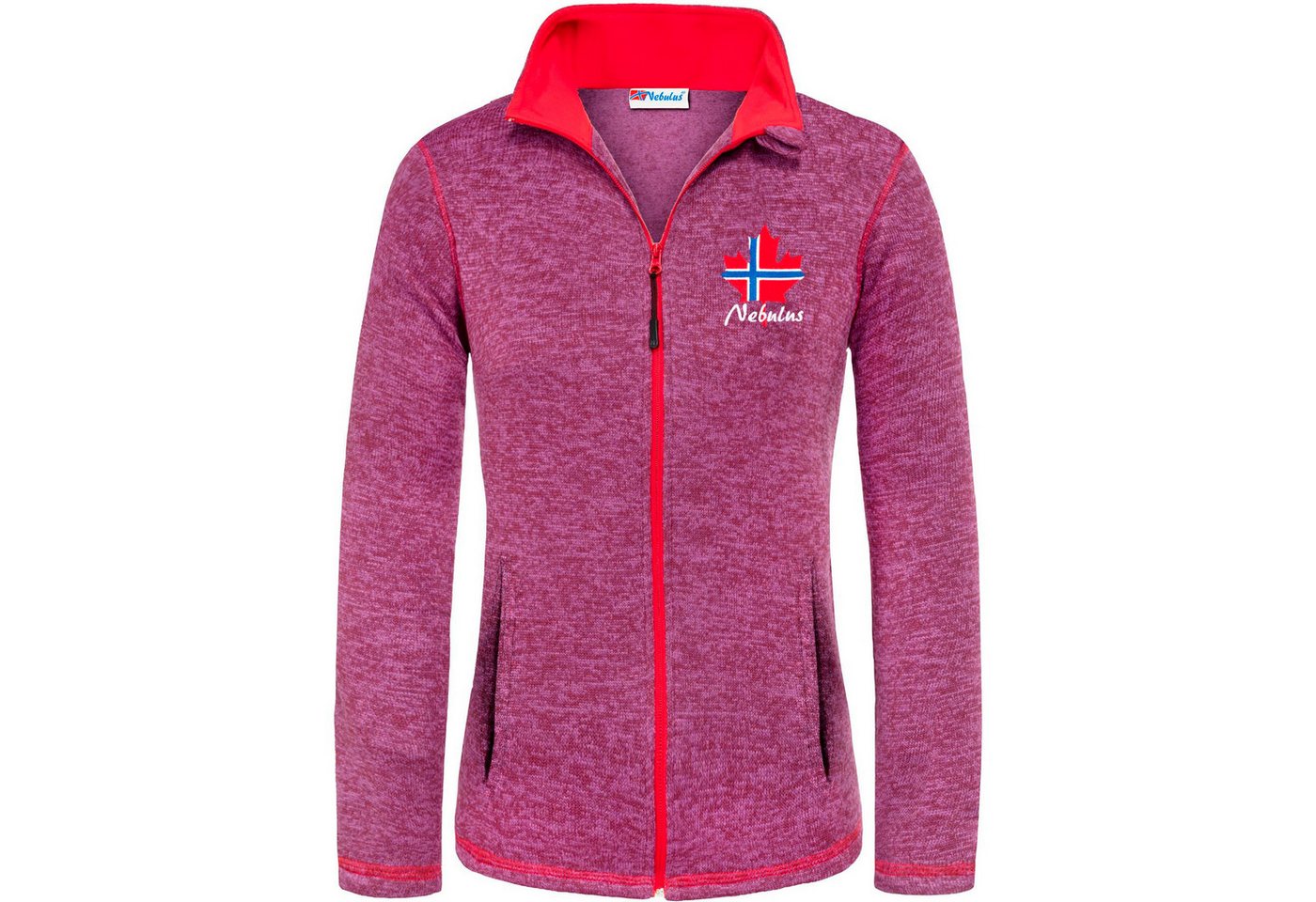 Nebulus Fleecejacke CHIOS, P5182 - Damen, lila-rot, XXL/44 – Bild 2 von 5
