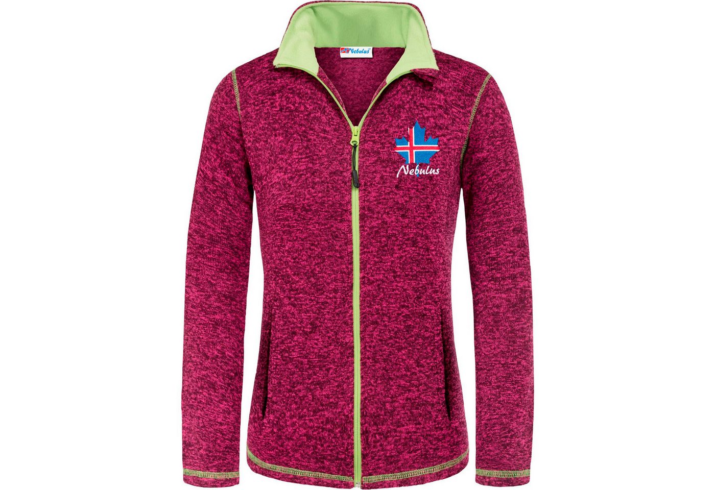 Nebulus Fleecejacke CHIOS, P5184 - Damen, fuchsia-lime, XXL/44 – Bild 2 von 5