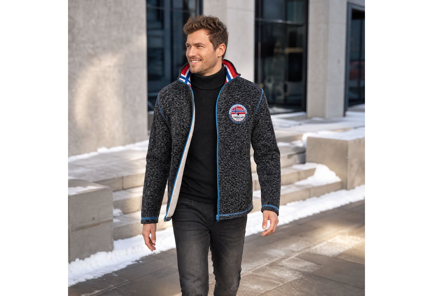 Nebulus Fleecejacke FALLOU, P5495 - Herren, schwarz, M – Bild 5 von 5