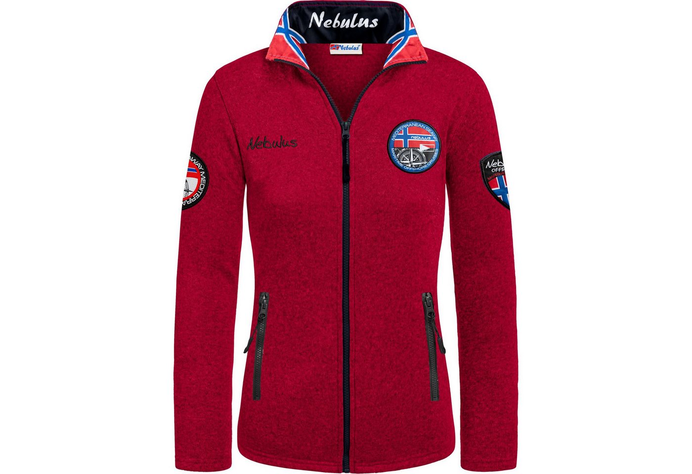 Nebulus Fleecejacke FLENN, P4640 - Damen, rot, XL/42 – Bild 2 von 5