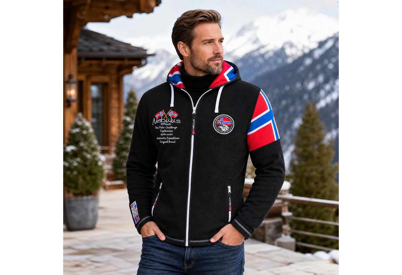 Nebulus Fleecejacke KINLEY, Q1733 - Herren, schwarz, XL – Bild 3 von 5