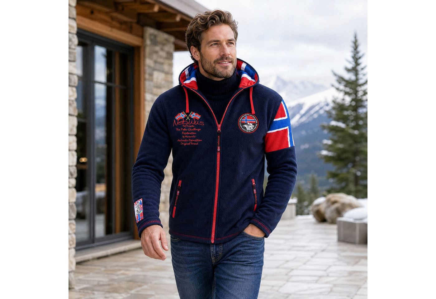 Nebulus Fleecejacke KINLEY, Q1735 - Herren, navy, XXL – Bild 4 von 5