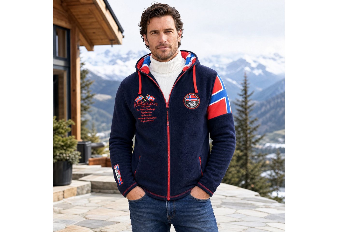 Nebulus Fleecejacke KINLEY, Q1735 - Herren, navy, XXL – Bild 5 von 5
