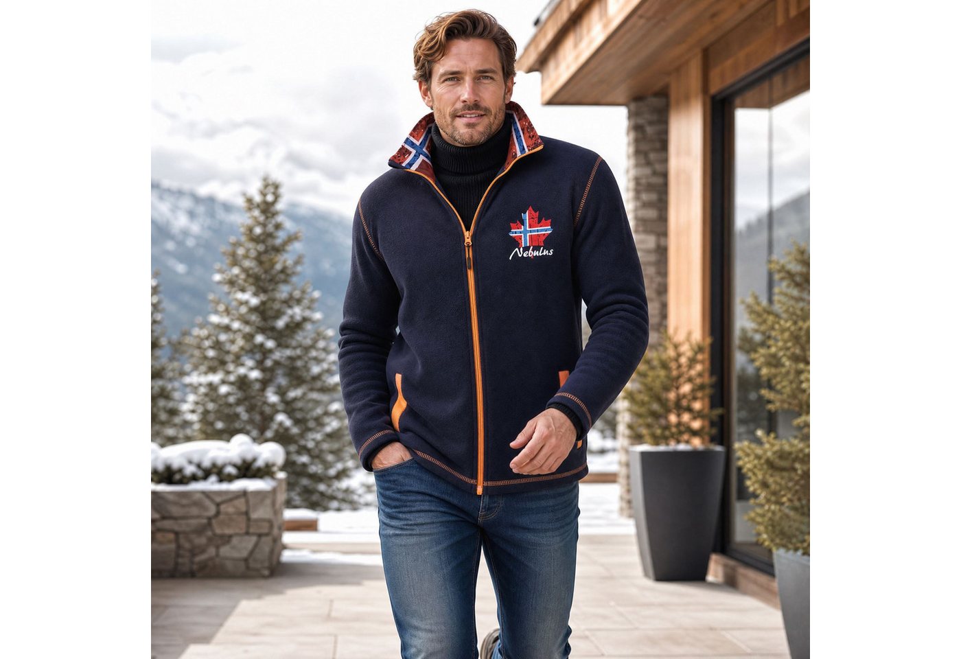 Nebulus Fleecejacke NEXT, P5461 - Herren, navy, XXL – Bild 4 von 5