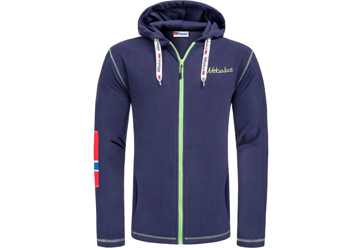 Nebulus Fleecejacke NORDAST, P6712 - Herren, navy-lime, 3XL – Bild 2 von 5