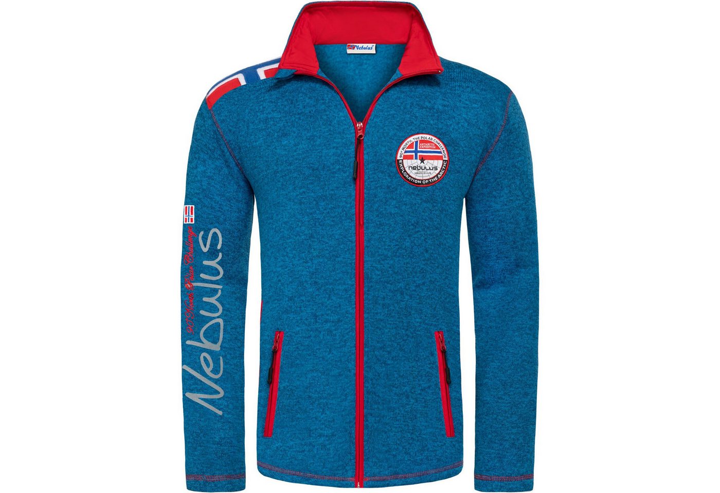 Nebulus Fleecejacke NORKY, P5135 - Herren, malibu meliert, XXL – Bild 2 von 5