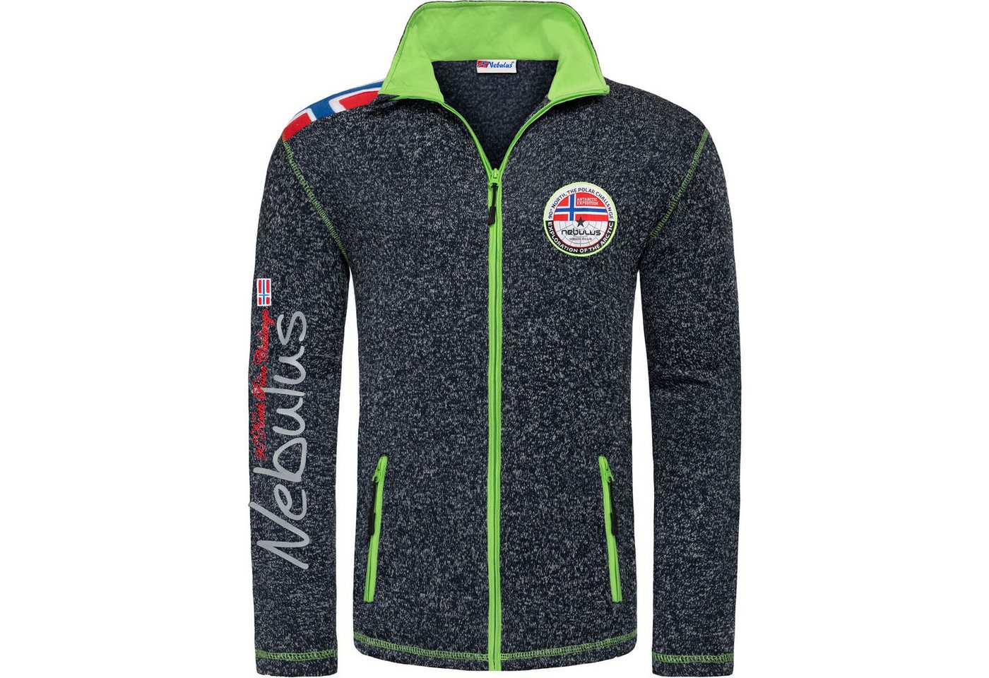 Nebulus Fleecejacke NORKY, P4942 - Herren, navy meliert, M – Bild 2 von 5