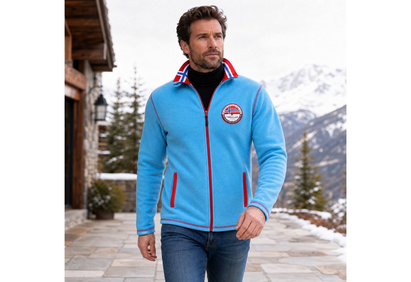 Nebulus Fleecejacke ORDI, P5423 - Herren, malibublau, L – Bild 4 von 5