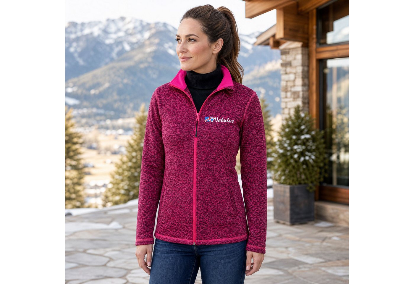 Nebulus Fleecejacke TANNA, P5195 - Damen, fuchsia-pink, XXL/44 – Bild 4 von 5