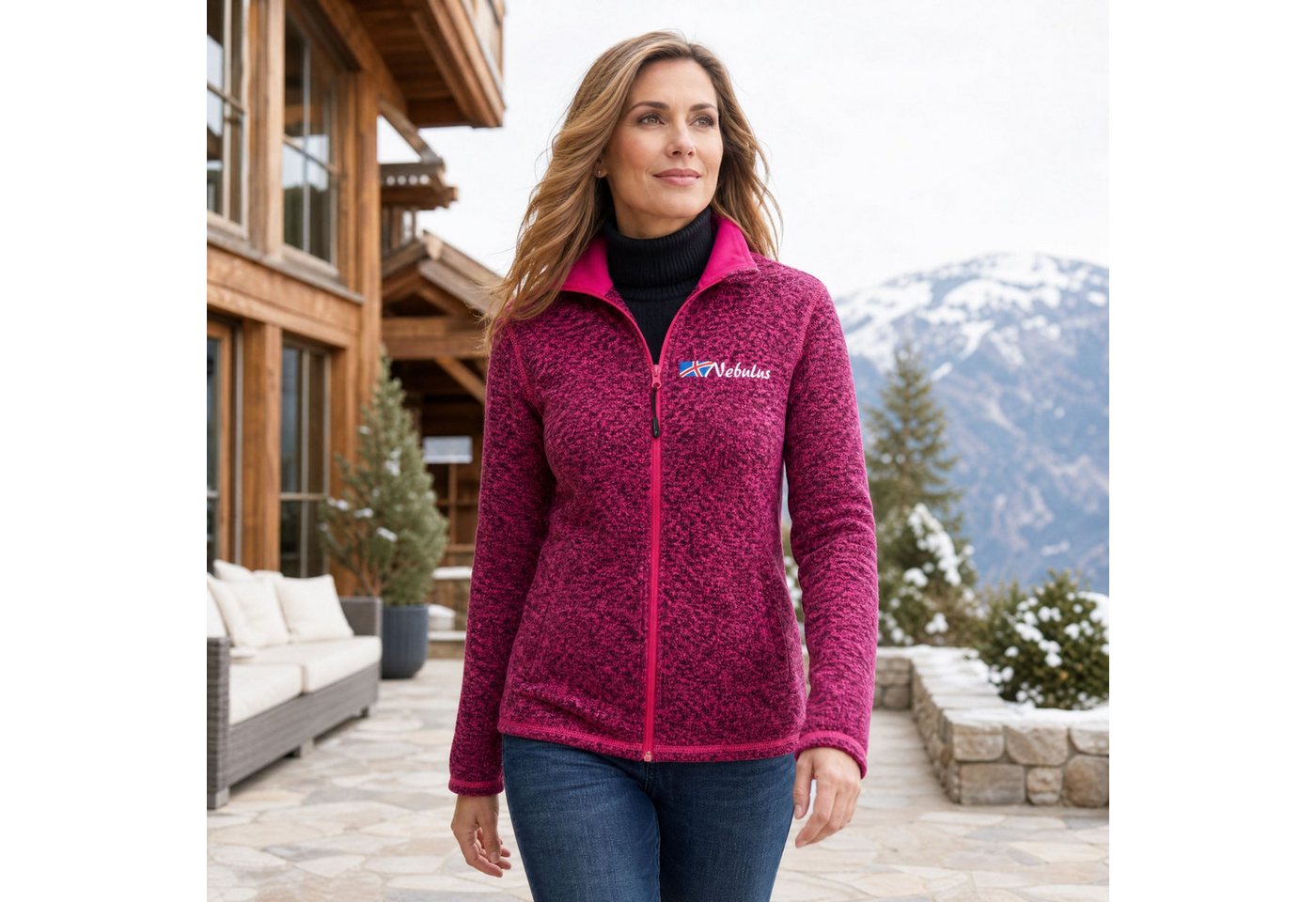 Nebulus Fleecejacke TANNA, P5195 - Damen, fuchsia-pink, XXL/44 – Bild 5 von 5
