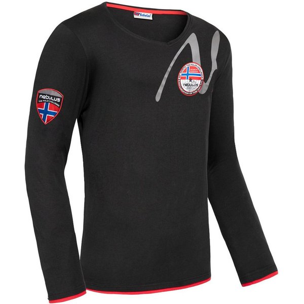 Nebulus Langarmshirt HARU, P5378 - Herren, schwarz, S