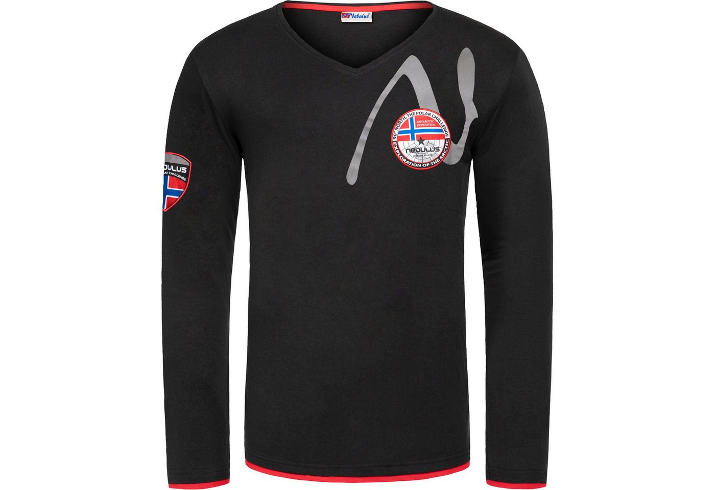 Nebulus Langarmshirt HARU, P5378 - Herren, schwarz, S – Bild 2 von 5