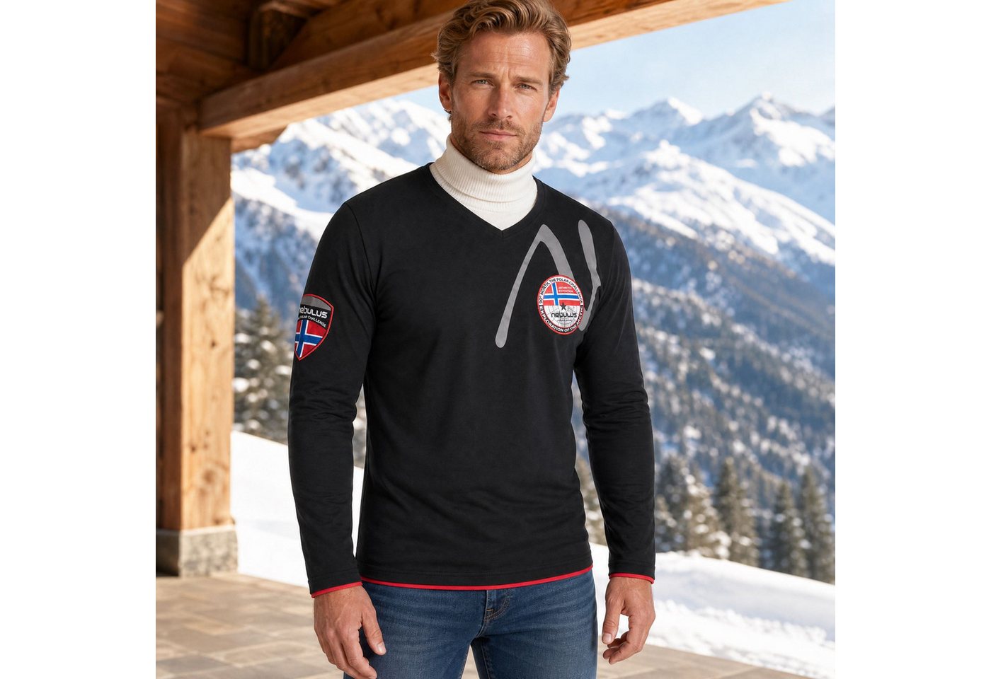 Nebulus Langarmshirt HARU, P5378 - Herren, schwarz, S – Bild 3 von 5