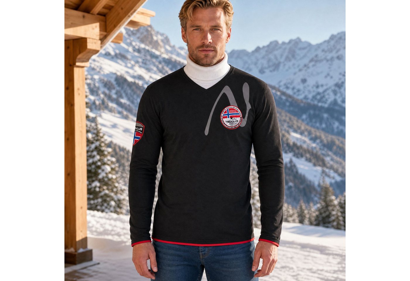 Nebulus Langarmshirt HARU, P5378 - Herren, schwarz, S – Bild 5 von 5