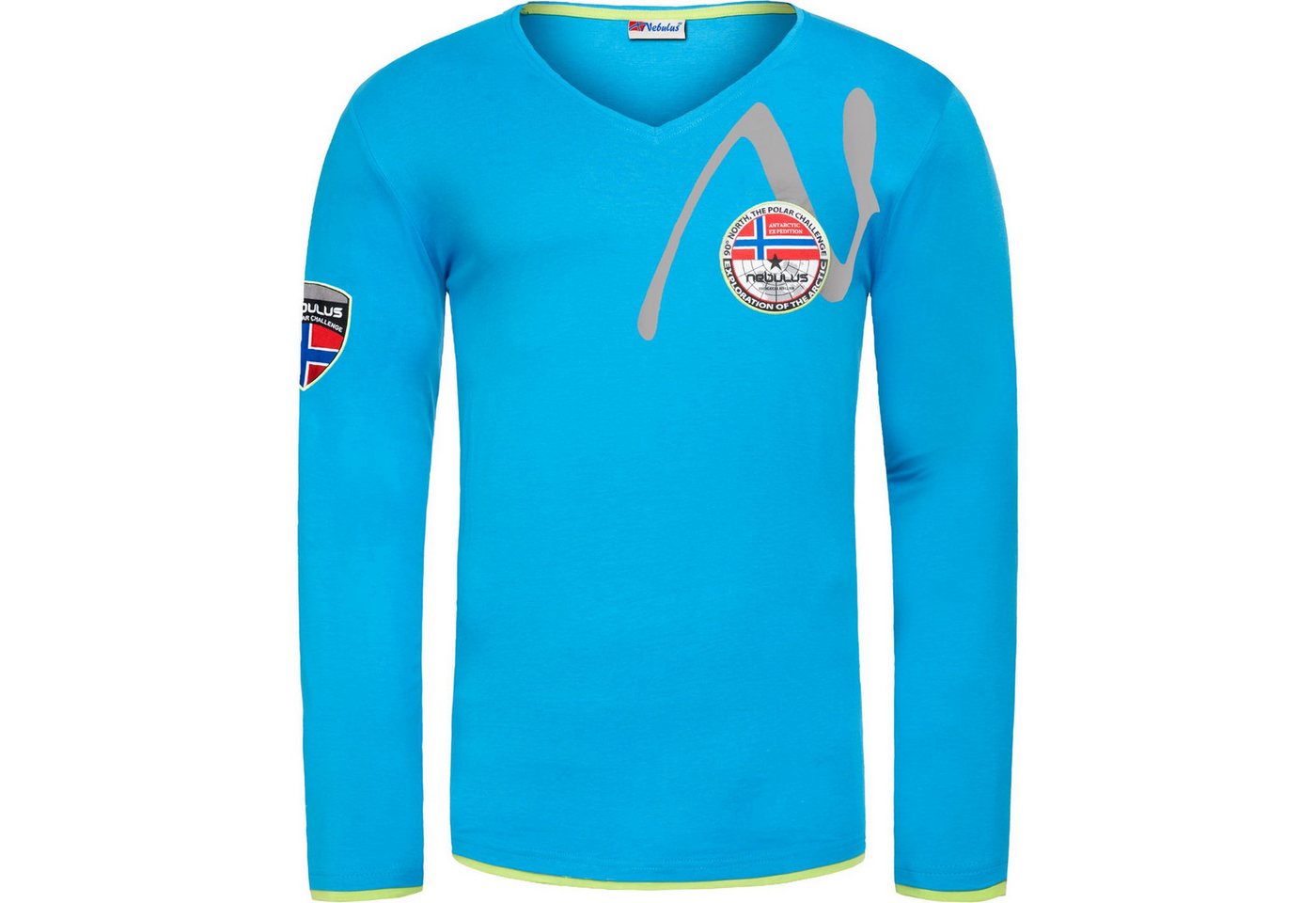 Nebulus Langarmshirt HARU, P5380 - Herren, malibublau, XL – Bild 2 von 5