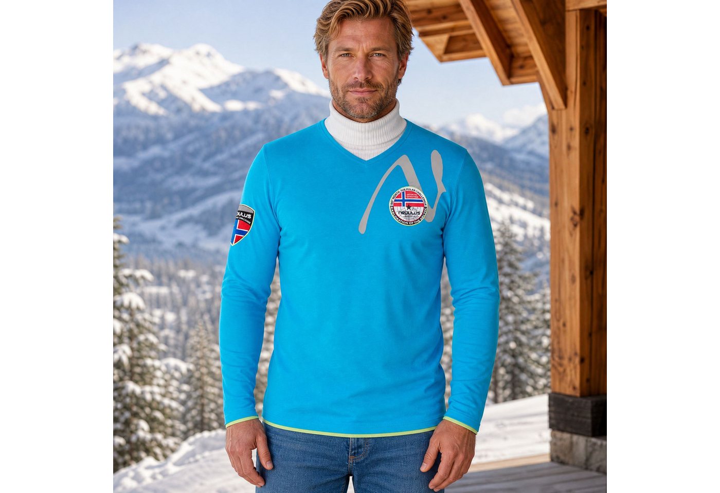 Nebulus Langarmshirt HARU, P5380 - Herren, malibublau, XL – Bild 3 von 5