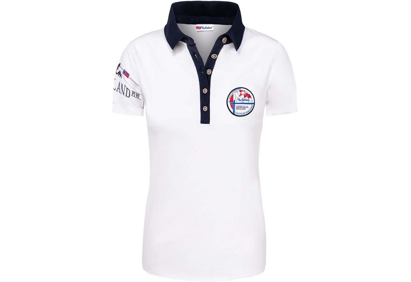 Nebulus Poloshirt PAITAS, P4040 - Damen, weiß, XL/42 – Bild 2 von 5