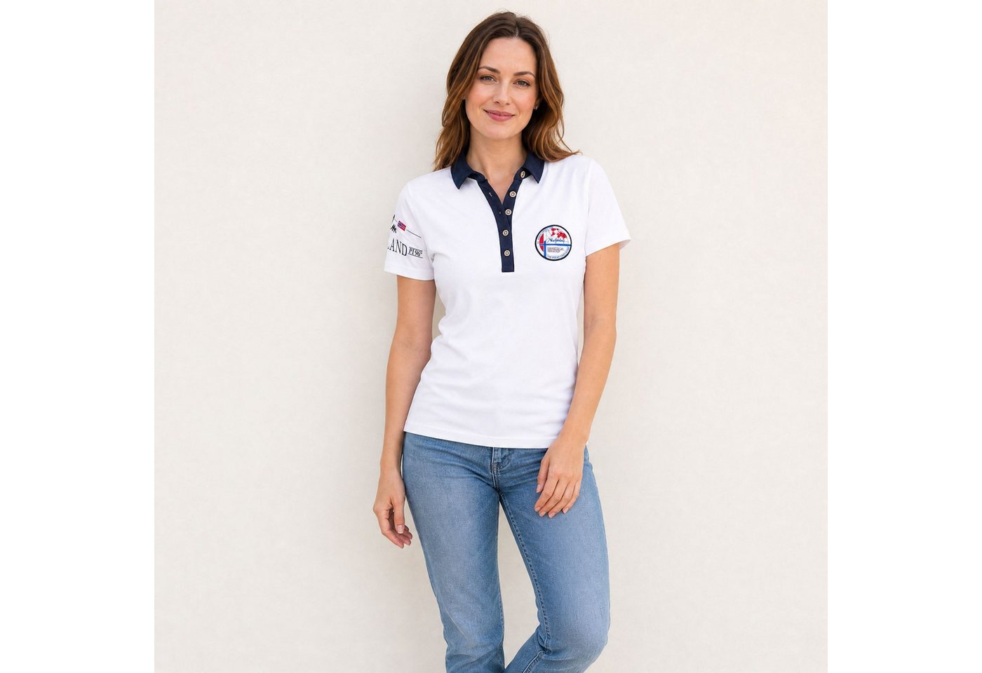 Nebulus Poloshirt PAITAS, P4040 - Damen, weiß, XL/42 – Bild 4 von 5