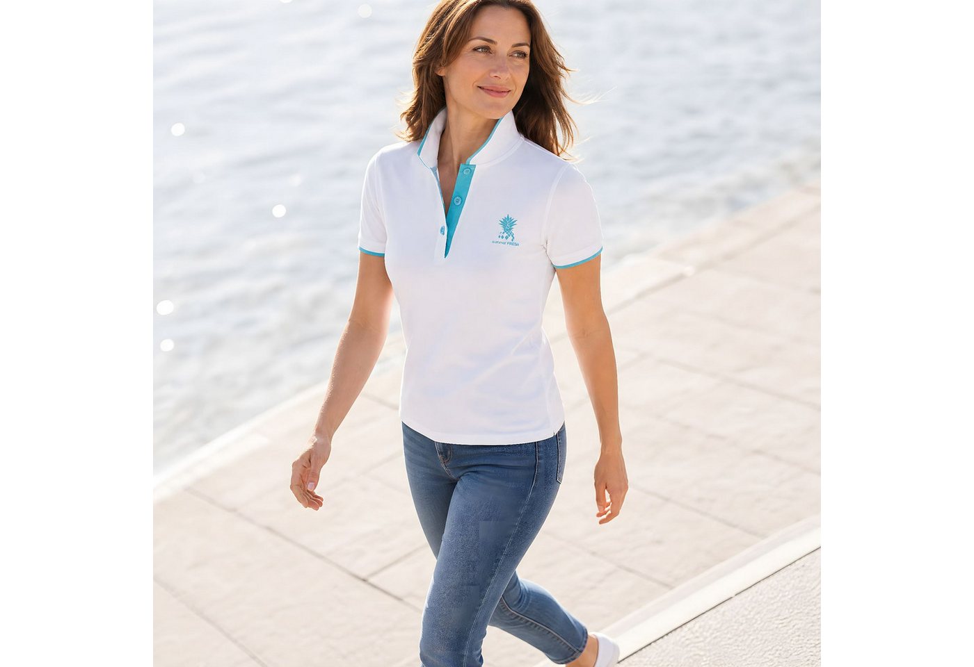 Nebulus Poloshirt SINES, F380 - Damen, weiß, XL/42 – Bild 5 von 5