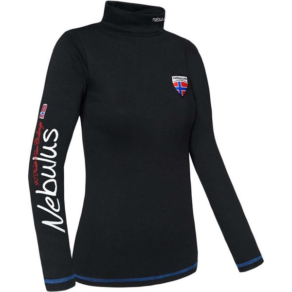 Nebulus Rollkragenpullover WARMER, Q1008 - Damen, schwarz, L/40