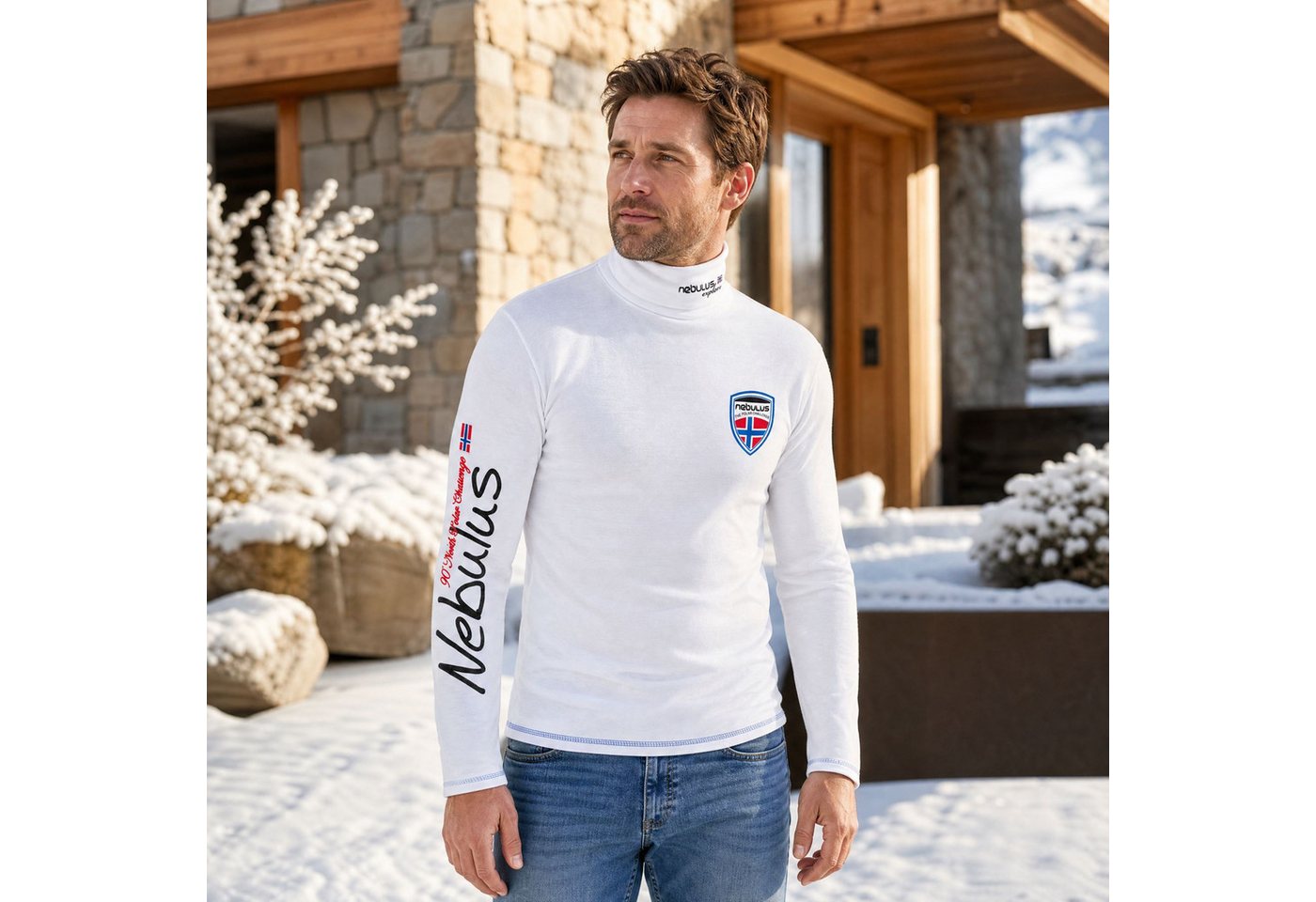 Nebulus Rollkragenpullover WARMER, Q1126 - Herren, weiß, 3XL – Bild 4 von 5