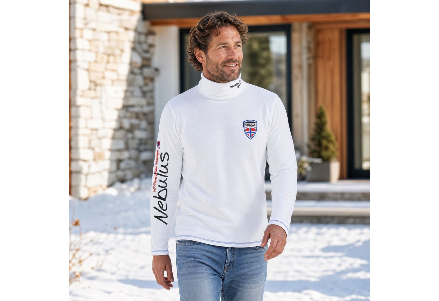 Nebulus Rollkragenpullover WARMER, Q1126 - Herren, weiß, 3XL – Bild 5 von 5