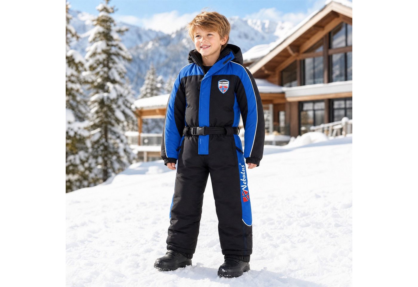 Nebulus Skianzug RELAX, P6238 - Kinder, schwarz-kobalt, 116 – Bild 4 von 5