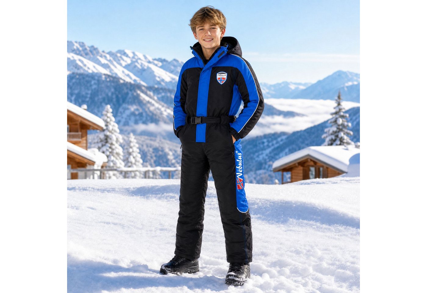 Nebulus Skianzug RELAX, P6238 - Kinder, schwarz-kobalt, 116 – Bild 5 von 5