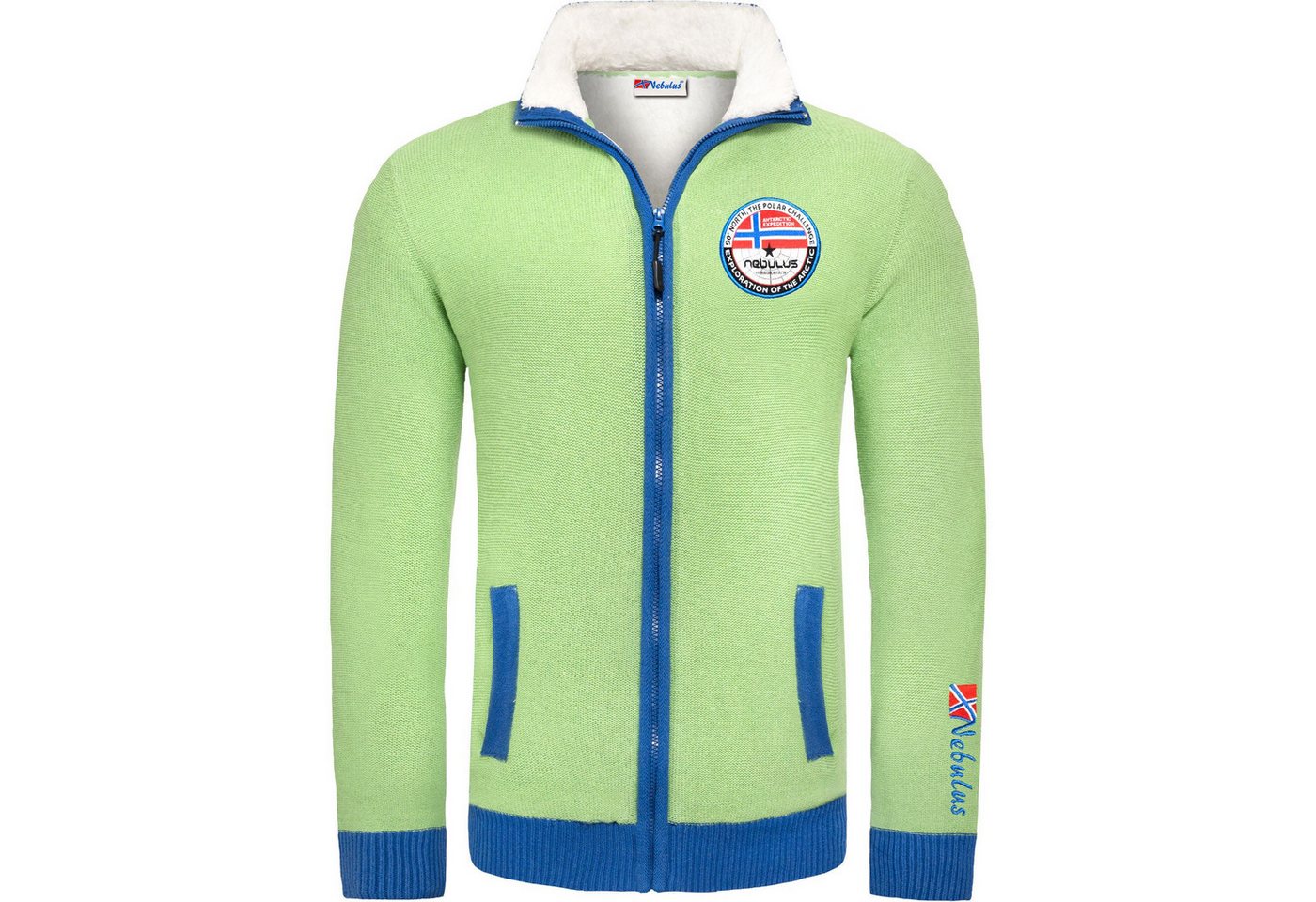 Nebulus Strickjacke STORY, P5579 - Herren, limettengrün, XXL – Bild 2 von 5