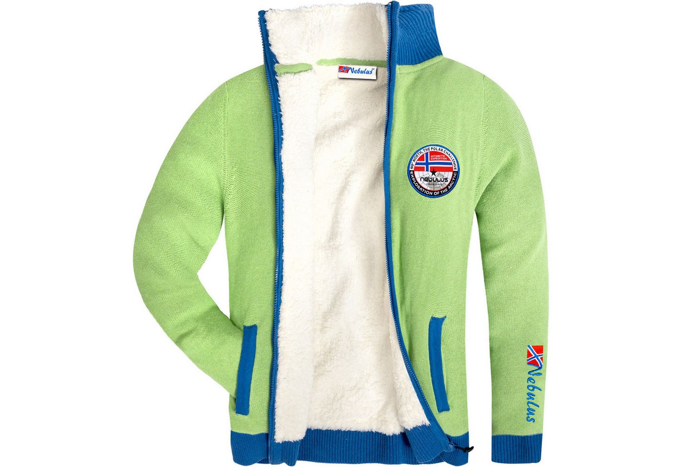 Nebulus Strickjacke STORY, P5579 - Herren, limettengrün, XXL – Bild 3 von 5