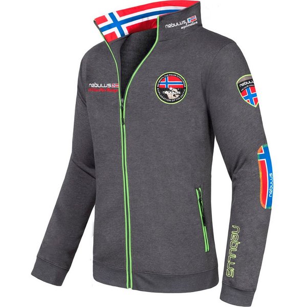 Nebulus Sweatjacke COMEBACK, P4118 - Herren, dunkelgrau, L