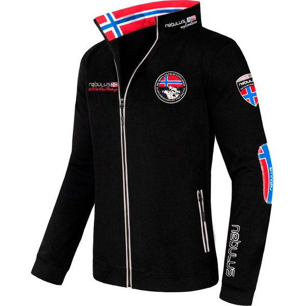 Nebulus Sweatjacke COMEBACK, P4116 - Herren, schwarz, XXL