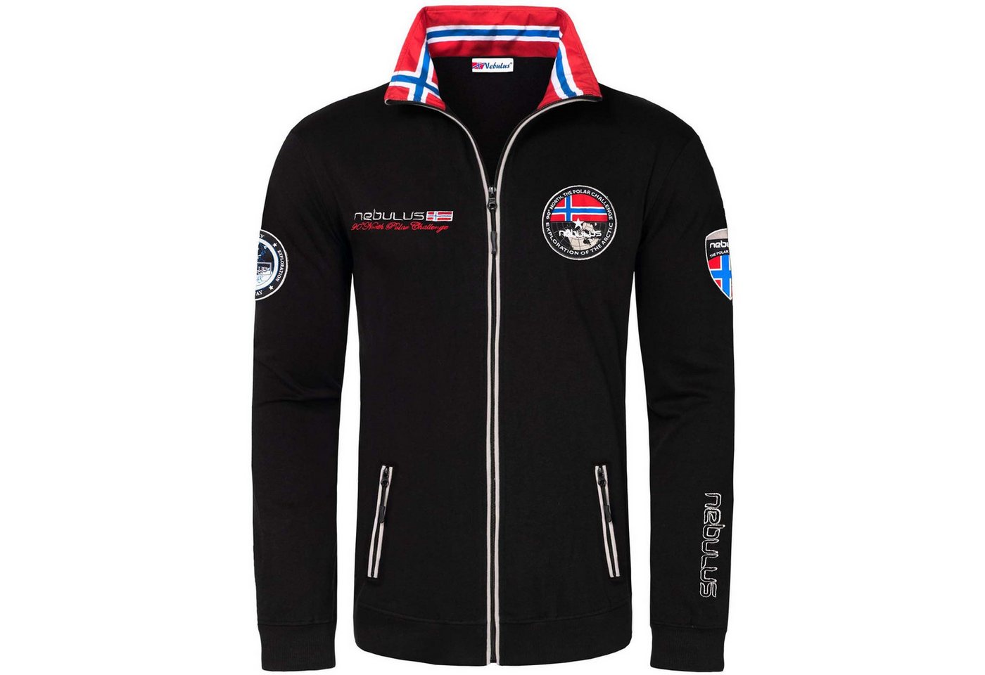 Nebulus Sweatjacke COMEBACK, P4116 - Herren, schwarz, XXL – Bild 2 von 5