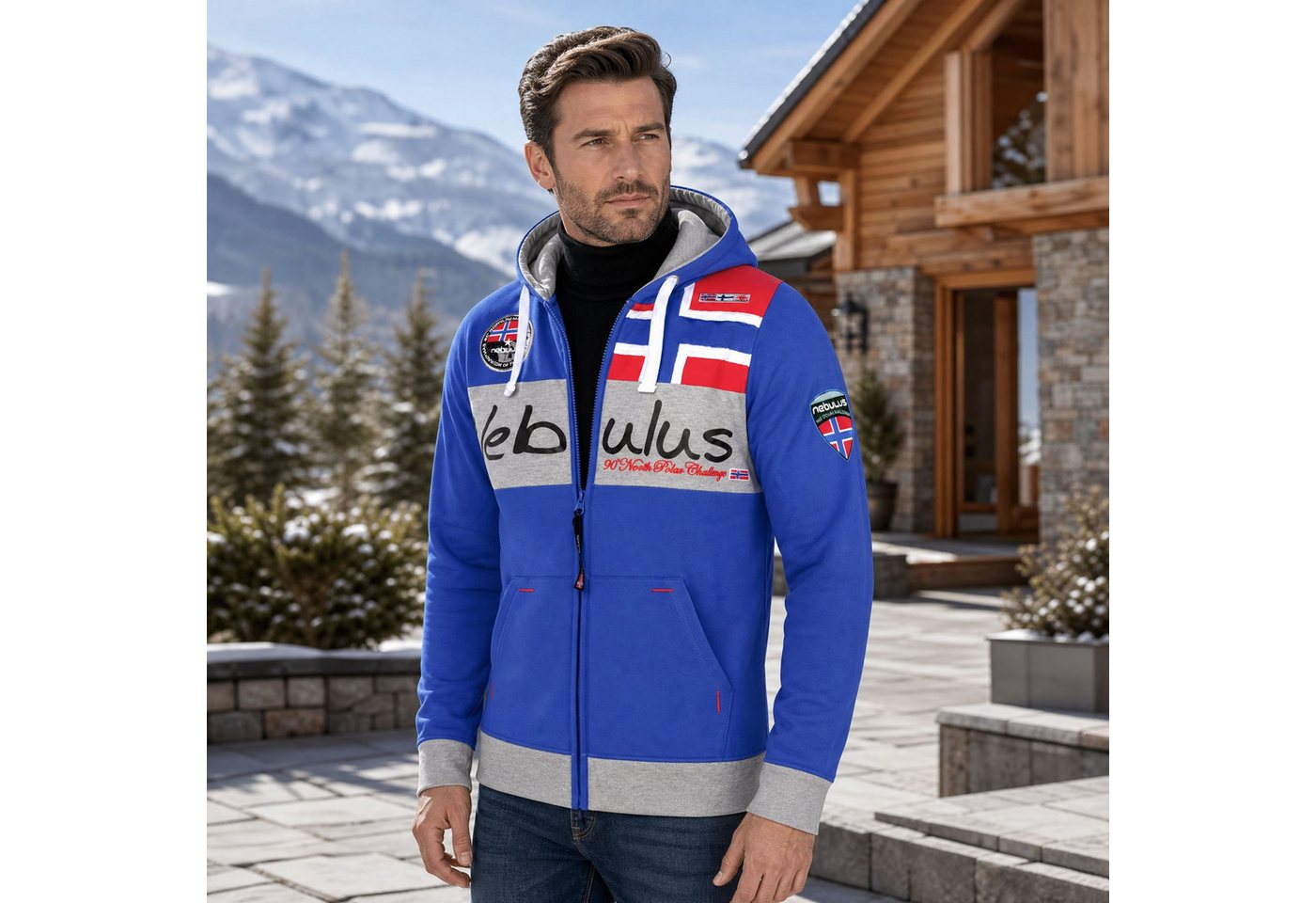Nebulus Sweatjacke NAPA, Q757 - Herren, kobaltblau, L – Bild 3 von 5