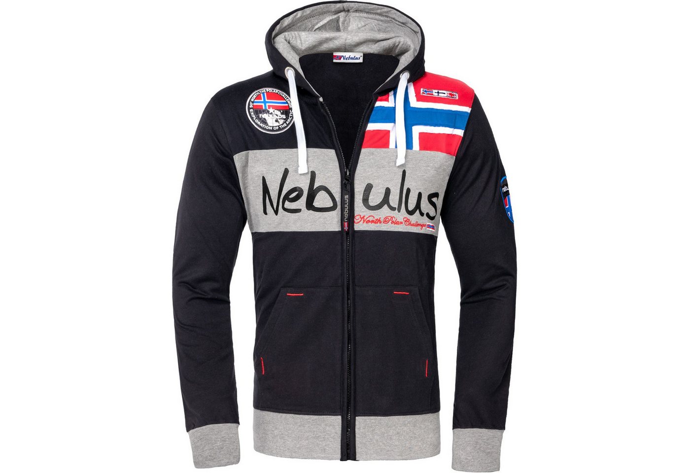 Nebulus Sweatjacke NAPA, Q756 - Herren, schwarz, XL – Bild 2 von 5