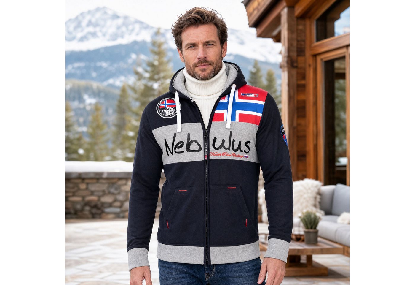 Nebulus Sweatjacke NAPA, Q756 - Herren, schwarz, XL – Bild 5 von 5