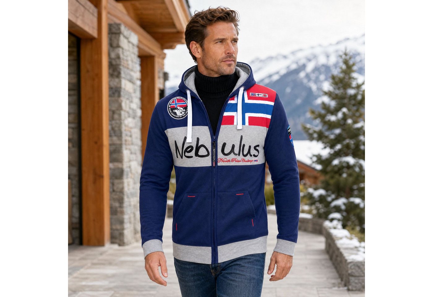 Nebulus Sweatjacke NAPA, Q1064 - Herren, navy, XXL – Bild 4 von 5