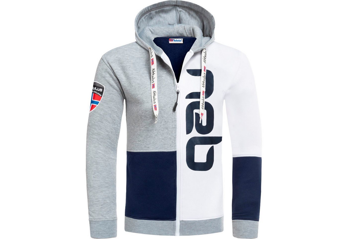 Nebulus Sweatjacke NEBSTER, P6111 - Herren, navy-weiß-grau, L – Bild 3 von 5